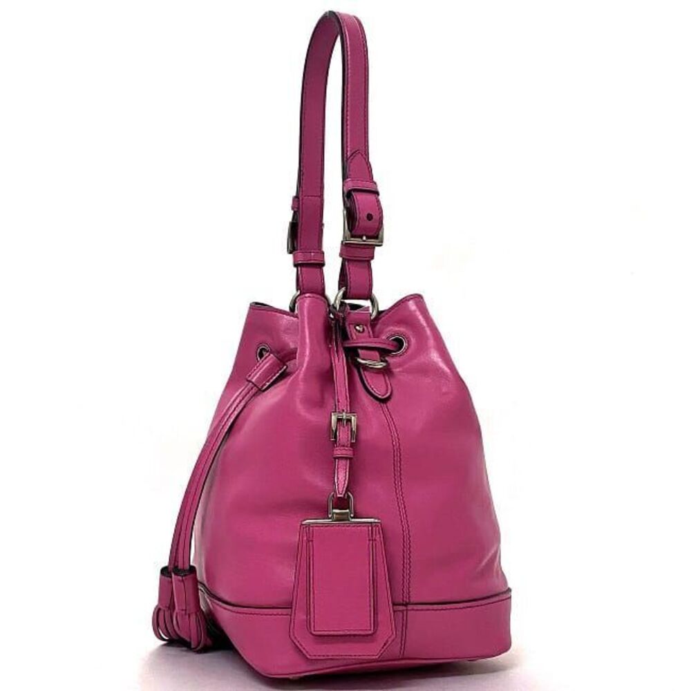 Prada drawstring bag FUXIA tassels soft calf Beckett handbag shoulder crossbody - Picture 3 of 6